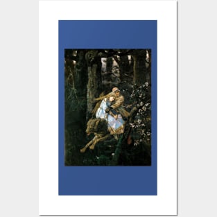 Ivan Tsarevich riding the Gray Wolf - Viktor Vasnetsov Posters and Art